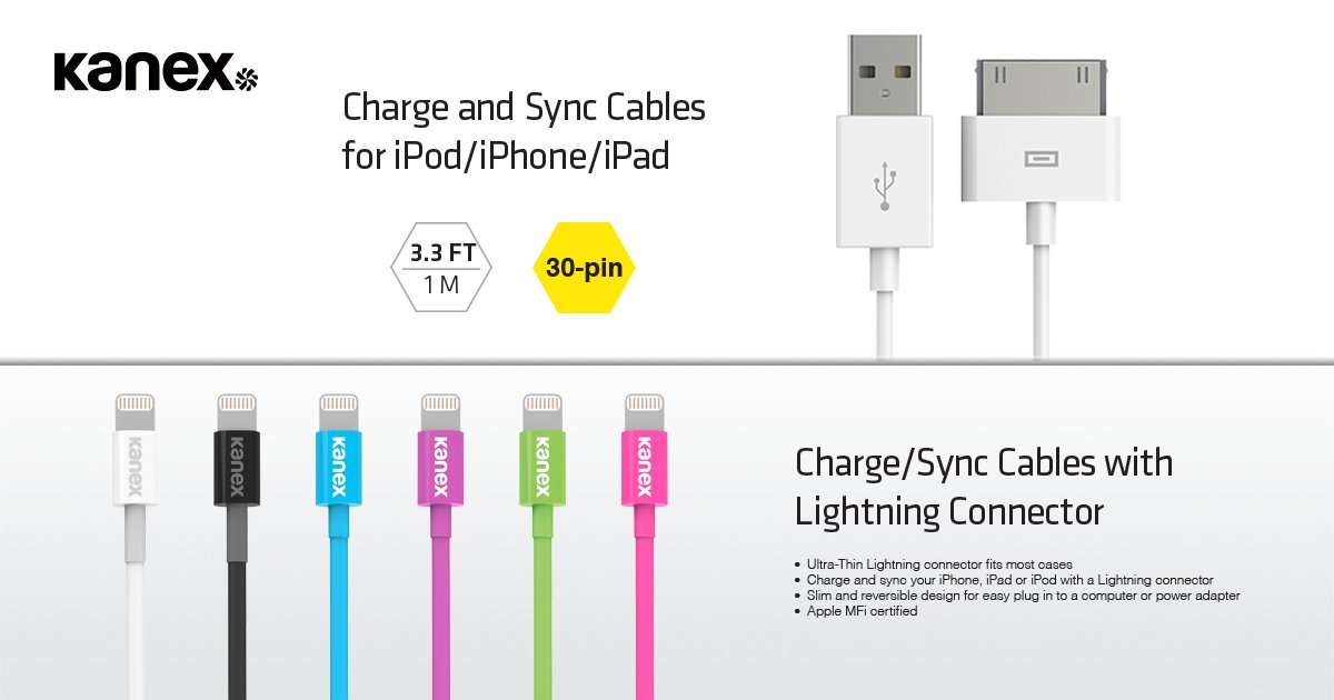 KanexProducts's tweet photo. No Worries, we have all your Apple Certified cables covered. #ThrowbackThursday #iPhoneSE #iPhone #30pin #Lightning https://t.co/X5epHZQAOp