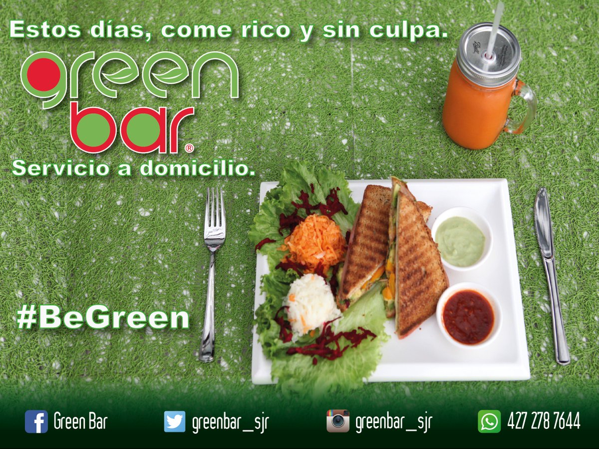 greenbar_sjr's tweet photo. Estos días come saludable en #GreenBar #BeGreen #nutrición #jugos #shakes #sandwiches #PuntaVictoria #TeDaMás #SJR https://t.co/0H09kSTcNm