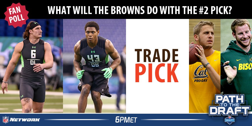 shontong81's tweet photo. #WaiveRGIII
RT @nflnetwork: What will the Browns do with the #2 pick?
#TradePick
#DraftBosa
#DraftRamsey
#DraftQB https://t.co/zLn343EH9e