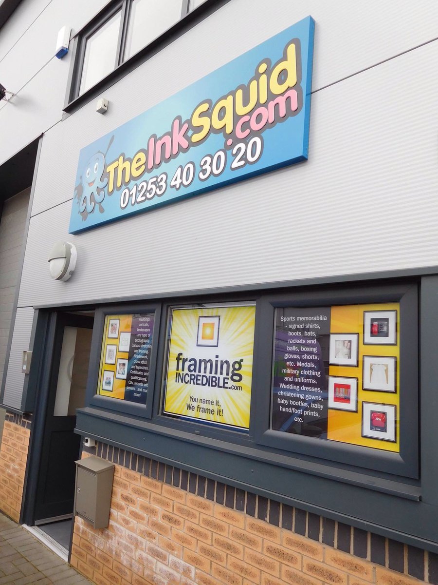 DivineSignsUk's tweet photo. Window prints for Framing Incredible, go and check these guys out... #windowgraphics @TheInkSquid https://t.co/W3fSEno9mt