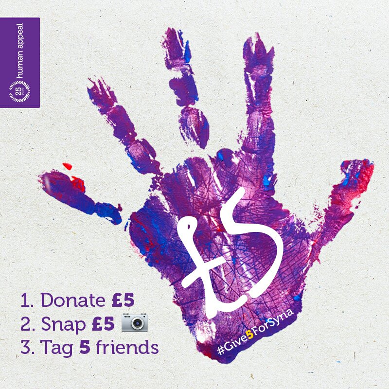 akifehsan's tweet photo. Lets all give 5 for Syria! Tag and nominate now! https://t.co/dgzCIipzVN