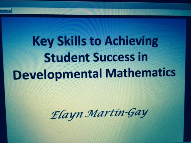 julie_conover's tweet photo. Elayn Martin-Gay kicking off #studentsuccess skills session now! #learningmakesus #devmath #mathchat https://t.co/VUY9vpOMWs
