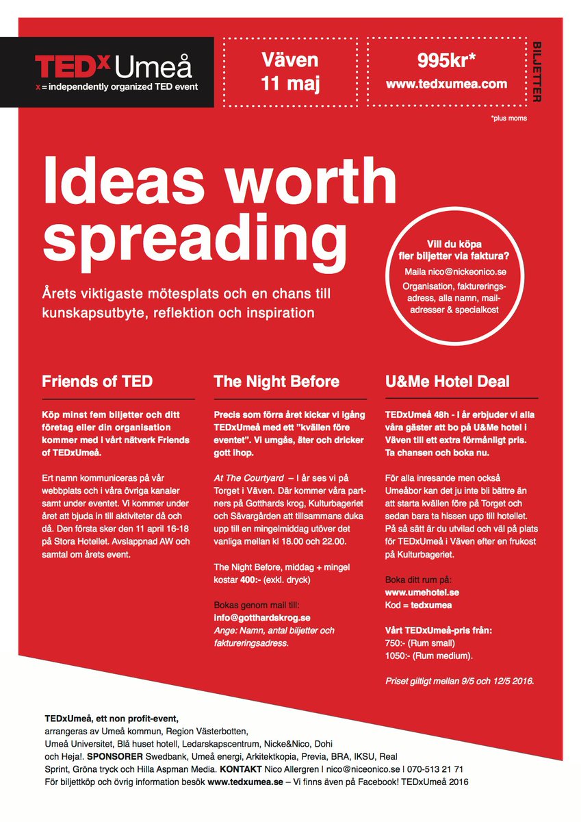 #TEDxUmeå Be there