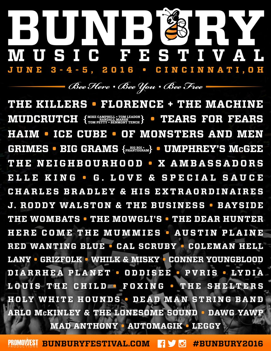 bunburyfestival's tweet photo. Real easy FREEBEE FRIDAY this week! Retweet &amp; follow for a chance to win two 3-Day passes! Winner TBA Monday! https://t.co/Ud0F6I4GwF