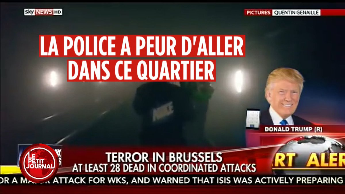 LPJofficiel's tweet photo. Selon Donald Trump, la police ne va pas à #Molenbeek
Alors qu'il y a un commissariat au milieu du quartier... 😓
#LPJ https://t.co/WXnwa23FJ2