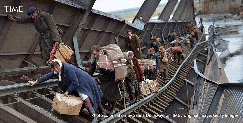 timepictures's tweet image. Colorized photos of WWII refugees offer new perspective on this year’s migrant crisis | ti.me/1gJl1uY
