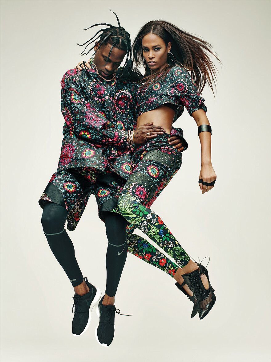StreetFashion01's tweet image. Travis Scott and Joan Smalls for the April 2016 issue of Vogue🎌