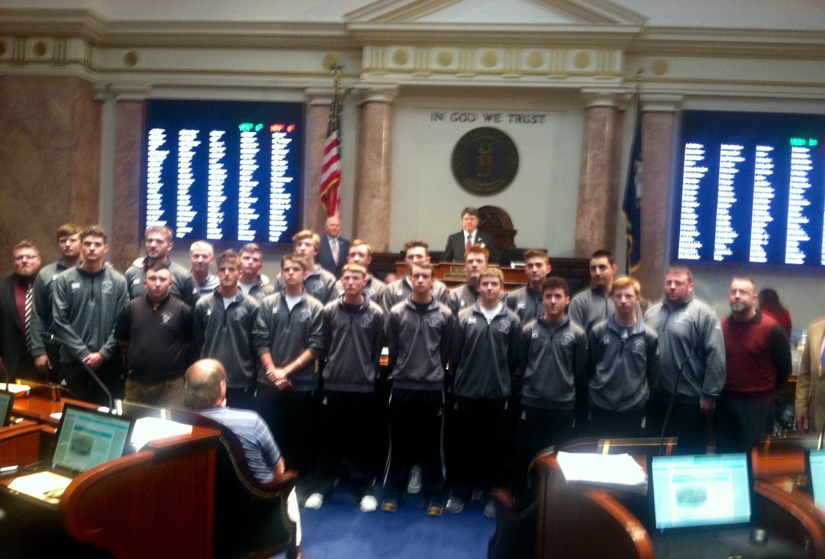 Runnin' Rebels and KY Mr. Basketball Carson Williams being honored at the House of Representatives in Frankfort.