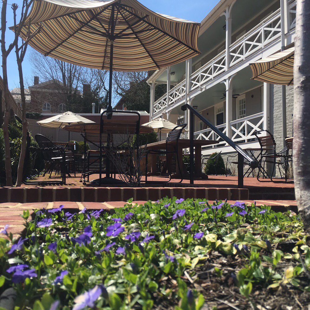 thegeorgesinn's tweet photo. Spring is in the air and the garden terrace beginning to bloom! #lovelexva https://t.co/As8TmaPocG