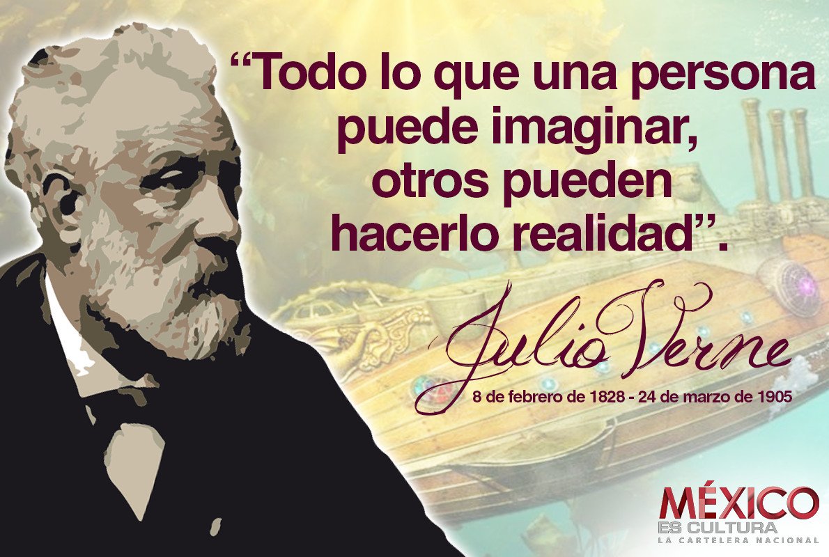 #UnDíaComoHoy pero de 1905, fallece el novelista francés #JulioVerne, considerado el maestro de la ciencia-ficción.