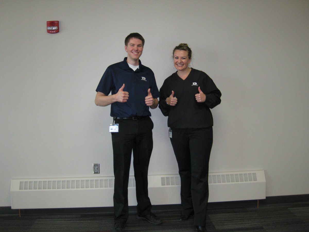 Thank you Leah Brink &amp; Justin Meyer #Daktronics for coming to #NSU.