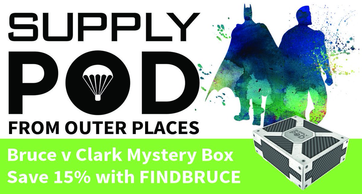 FindBoxes's tweet photo. Save 15% off the #BrucevClark @SupplyPod. Join now for your #scifi box! https://t.co/jslBA4WMxW #Batman #Superman https://t.co/p6ZmmO0RpJ