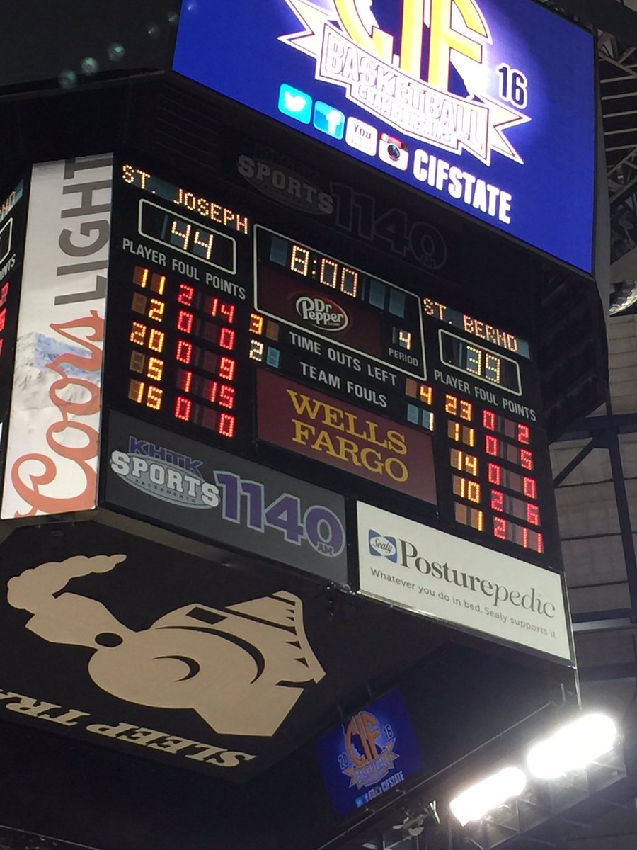 StBVikings's tweet photo. End of 3 SBHS 39 - SJND 44, 8 minutes until we crown the DivV Champion " LETS GO VIKINGS"!! @latsondheimer https://t.co/vMdGMQk9fS