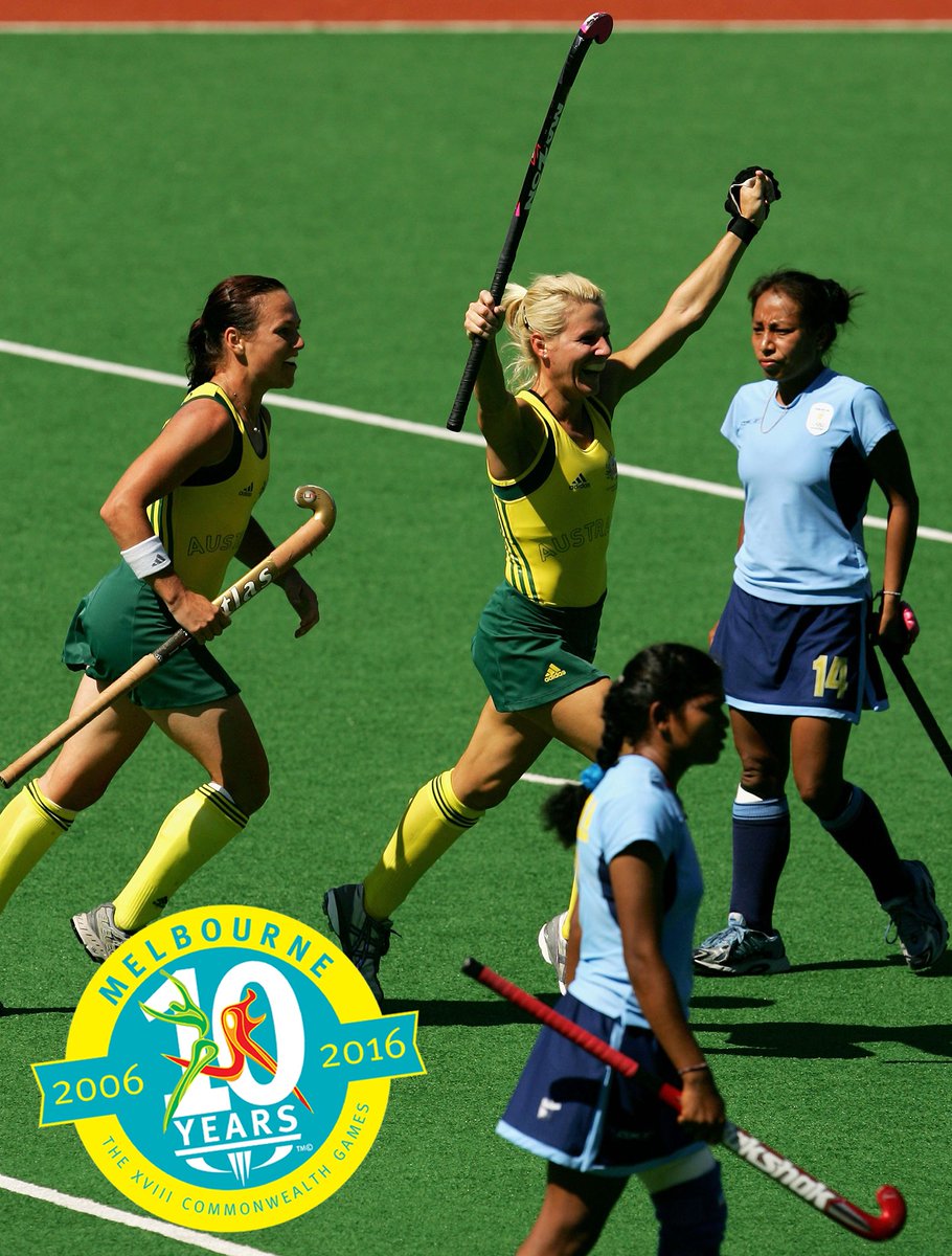 CommGamesAUS's tweet photo. Today marks 10 years since the @Hockeyroos won GOLD at the 2006 Melbourne Commonwealth Games!

#M2006Moments https://t.co/Q3Mt3wziKa