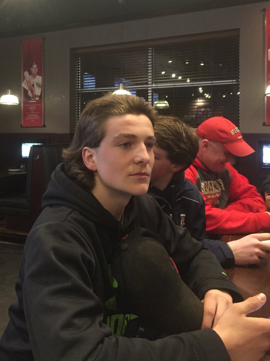 edge27's tweet photo. Hopefully @AMSportsNap doesn't have a haircut policy @jacob19murphy #playoffhair https://t.co/RllZY1Jwim