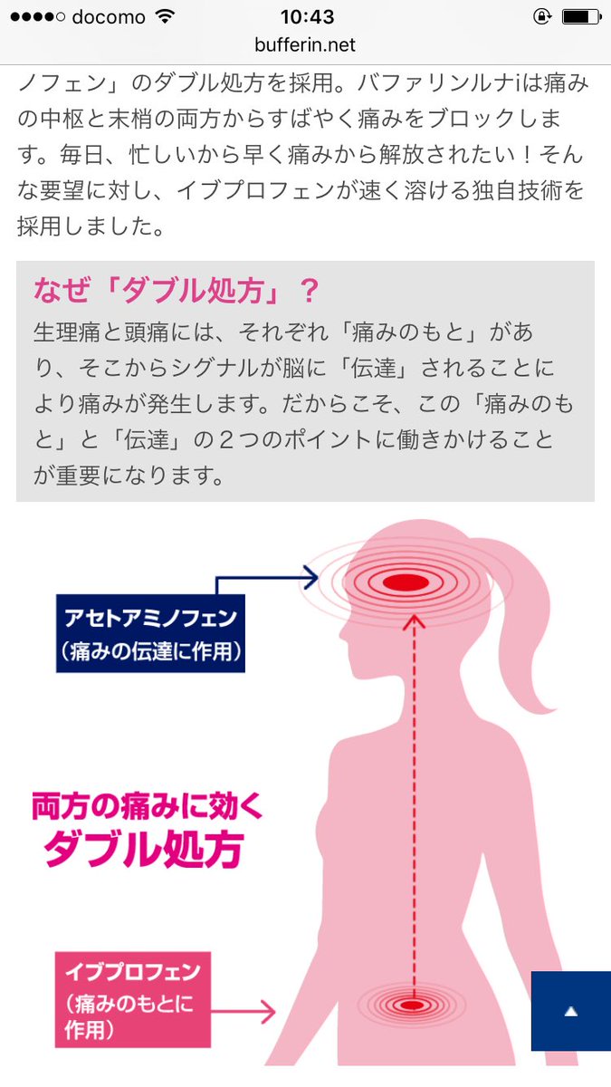 くらげ ちなみに これが 生理痛に効かない と言われてしまったバファリンの商品説明です 効きます T Co 4i9s4icgts