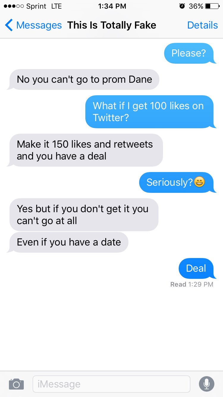 Dane on X: “Please help!! My parents won’t let me go to prom 