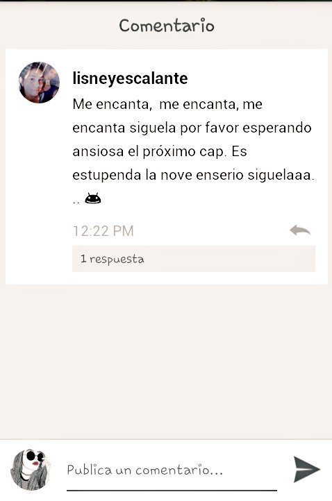 Comentarios como este, me alegran el día. Muchas gracias. 
Capitulo publicado de #UNSC #Wattpad #HistoriasWattpad