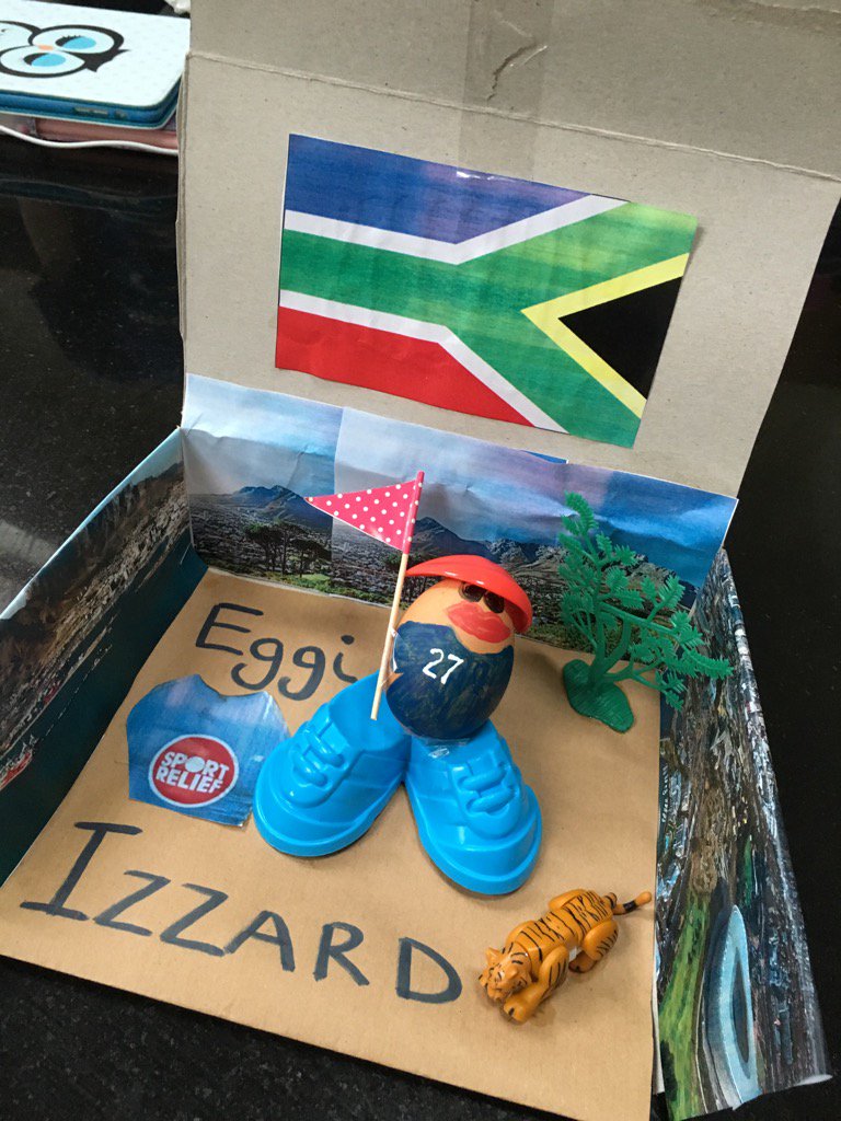 Needham3's tweet photo. @eddieizzard a tribute to you at the school's Easter egg competition. Well done @sportrelief https://t.co/edjriSl5hk