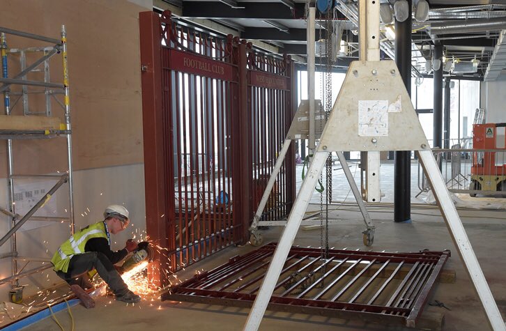 The famous John Lyall Gates have now taken up residence, in West Ham’s new Stadium Store in the Olympic Park.