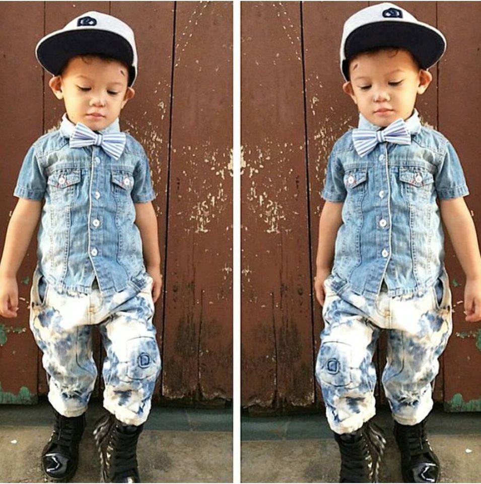 bbjusa's tweet photo. We know we are this little guy makes Thursday look like a Friday night! #MiniDenim #Denim #Inspiration https://t.co/YdwpP7FAQJ