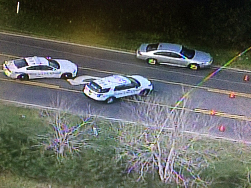 Sky 3 now overhead of double fatal rollover accident on Pavilion Blvd