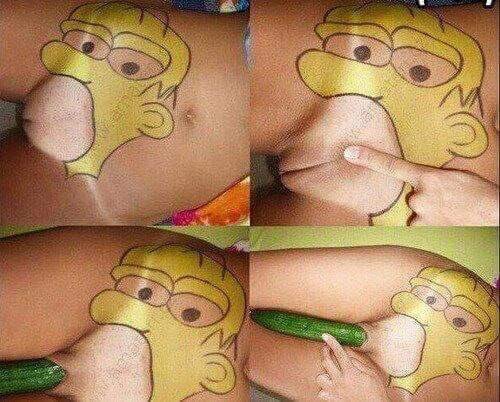 AssociatedCunts's tweet image. Homer trying a new diet, rather see him smash a donut
