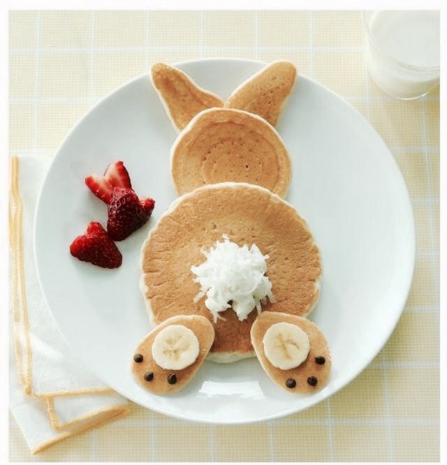 AleentaBARRE's tweet photo. Every-bunny loves #pancakes! Happy #easter #barre Beauties! (Image via Pinterest) https://t.co/cPEtye4x4f