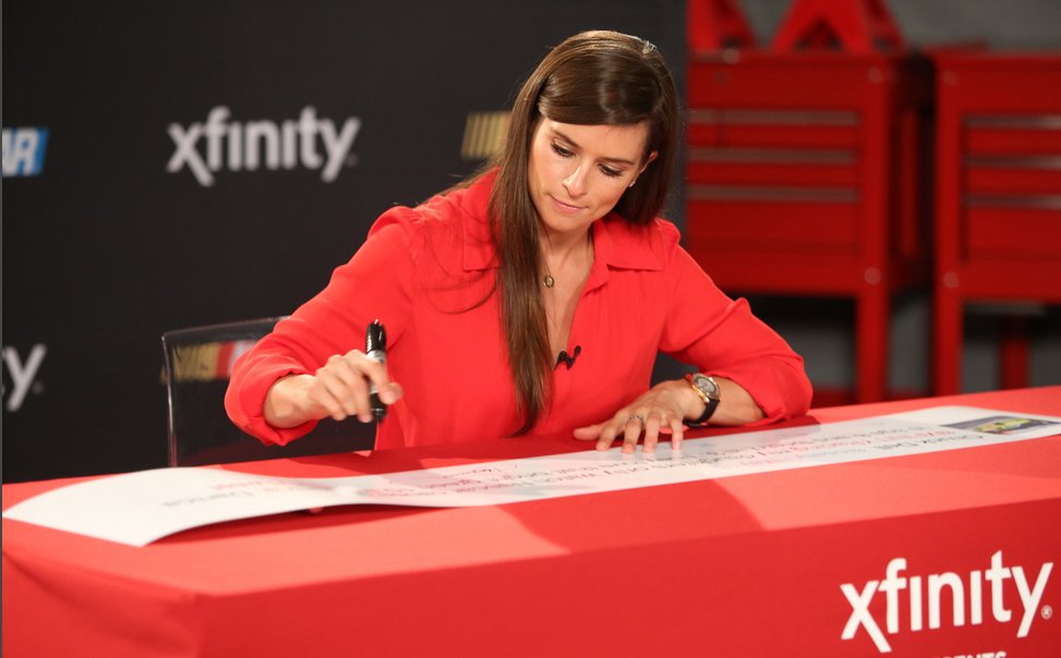 XfinityRacing's tweet photo. Happy birthday to our #SignMyTweet friend @DanicaPatrick! https://t.co/YPRyWMSLSc