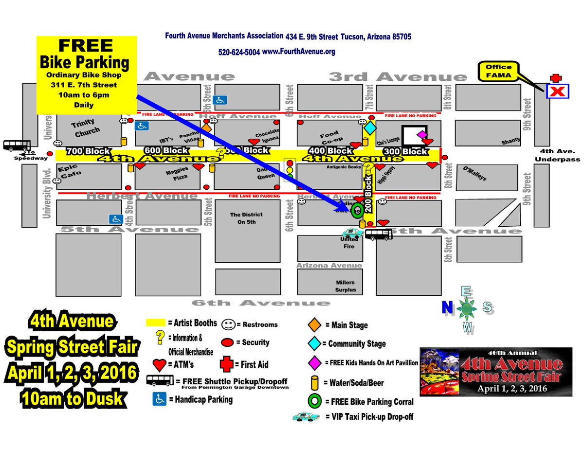 4thAvenue's tweet photo. It's Street Fair soon. Consider these your guides to parking your bike or car without worry.
#stfair #parking https://t.co/s36Fzwm5Bp