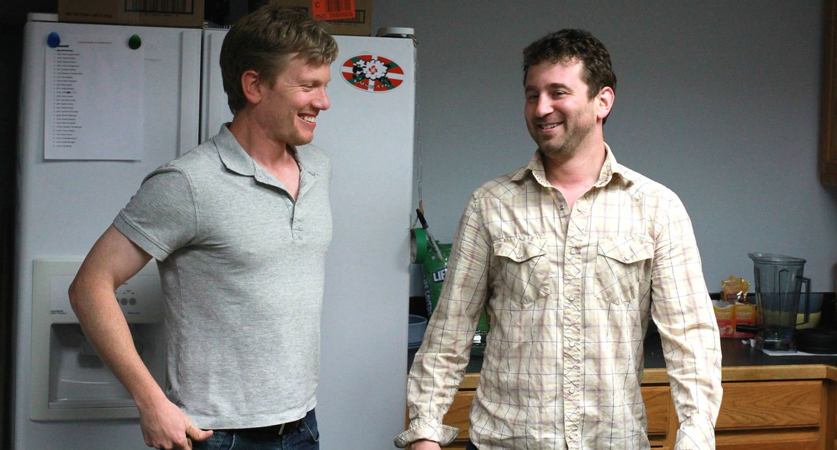 adpearance's tweet photo. The faces of two men preparing to take a pie to the face. They just happen to be our founders. #TBT #PiDay2014 https://t.co/FU39q4zCGy