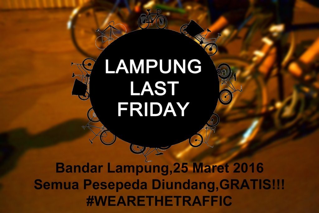 Jangan lupa gaes, ntar malem ada #LLFR ..
Merapat ya, semua sepeda d undang! <a href="/bandarlampung/">LampungDirectory.com</a> <a href="/mridhoficardo/">M. Ridho Ficardo</a> #BDLbike