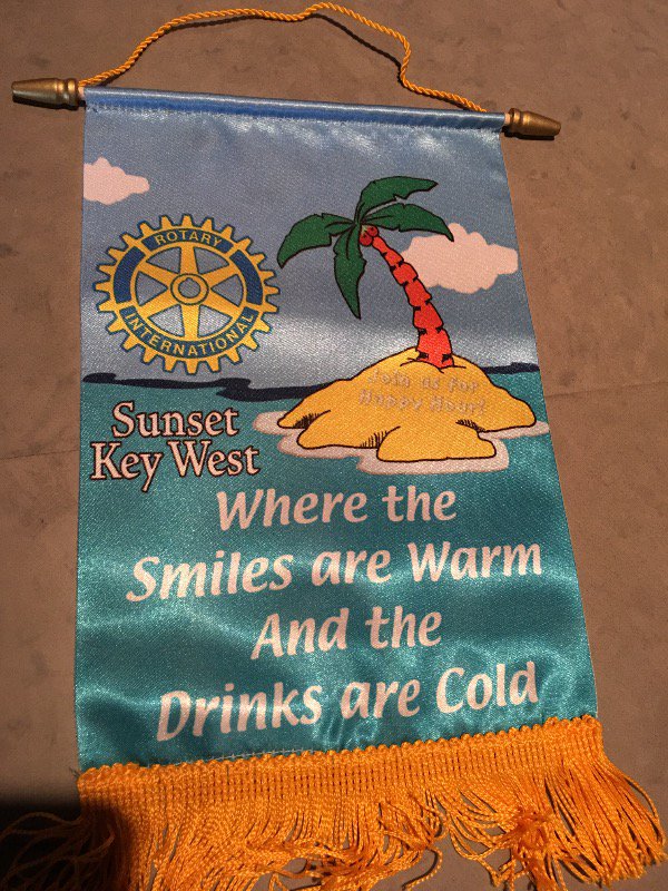 cs_rotary's tweet photo. Doing my tour of the rotary clubs in key west. Will bring some flags back to The Springs. #Cs_rotary #keywestrotary https://t.co/pOkdwSpbPO