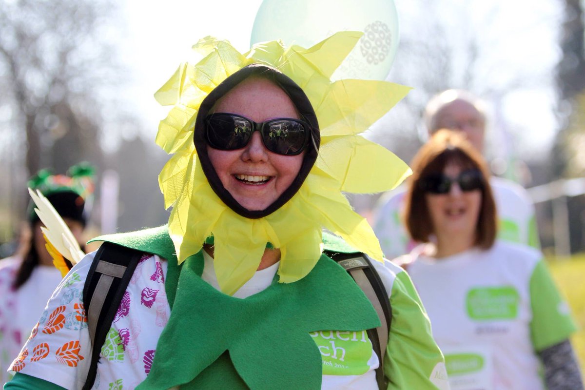 Chickstaone's tweet photo. March is Brain Cancer Awareness month - this is me as a BIG Sunflower !! #BigThingsForBrainCancer #marsdenmarch https://t.co/9VoSRVd26Y