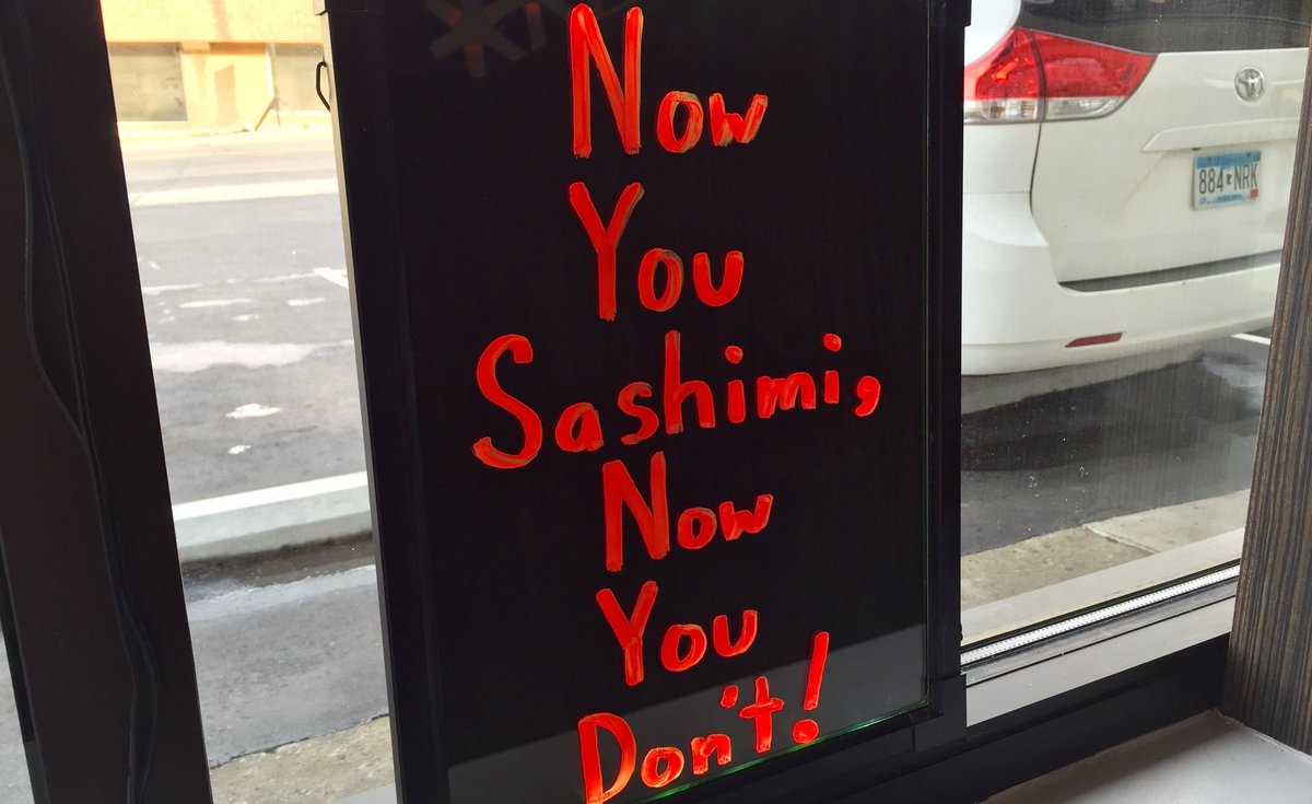 Nomzilla's tweet photo. The BEST sashimi and nigiri in town! ๐ฃ
In East Nashville?
Join us for dinner tonight!
#Nomzilla #EastNashville https://t.co/OXnPU6h9Of
