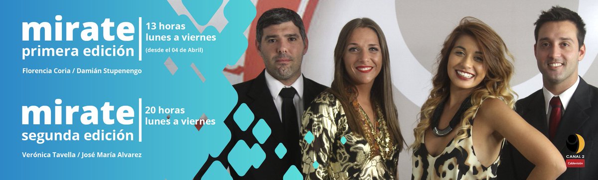 #CanalMirate se renueva 🎥 👌 #PrimeraEdición 👉 13hs  #SegundaEdición 👉 20hs
A partir del 4 de abril 👍 👍 👍 👍 👍 👍