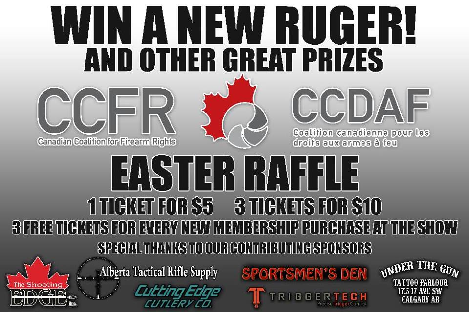 TWilsonOttawa's tweet photo. Easter weekend with the CCFR at the Calgary gun show #tonsofprizes https://t.co/zPM3dQOlKT