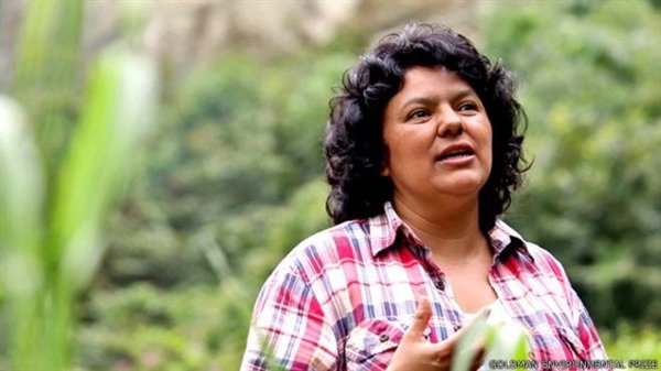 Greenpeace's tweet photo. Berta Cáceres was killed 3wks ago. Demand justice for environmental &amp; human rights activists https://t.co/4uwopRNR0J https://t.co/75UGDsxGUU