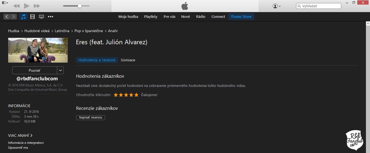 AnahiForSpain's tweet photo. RT @rbdfanclubcom: RT @Anahi #EresVideo posiciones #3 en iTunes #Eslovaquia 🇸🇰 👋👋👋 😘😍 :o ! https://t.co/In7lR9jZ9g… https://t.co/x9FpvfbZvF