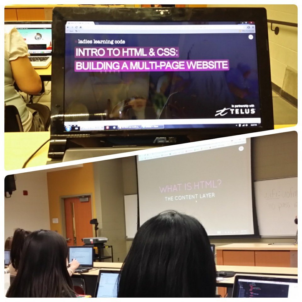 Jennipeg204's tweet photo. Getting ready for day 2. Getting back to the basics in HTML #ladieslearningcode https://t.co/OZIeFPnwoB