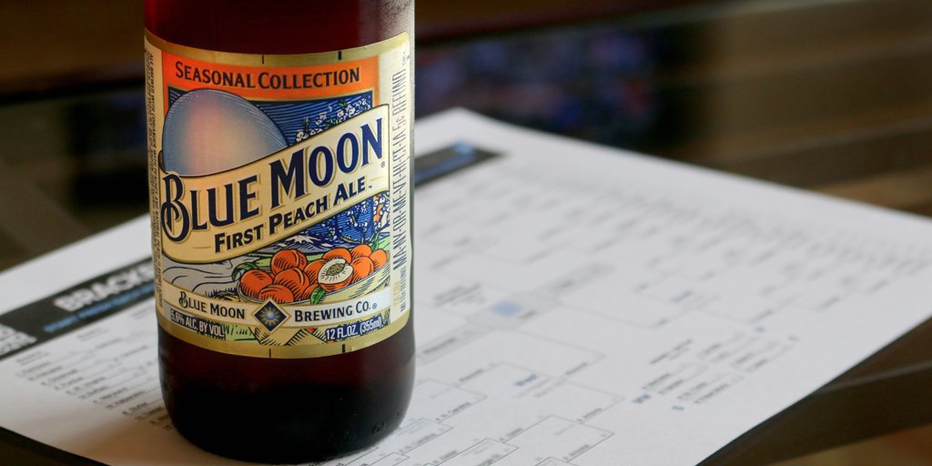 BlueMoonBrewCo's tweet photo. Having a perfect #bracket? 1 in 2.4 trillion. Having a #FirstPeachAle while it's in season? Attainable perfection. https://t.co/yR6VIjwBUE