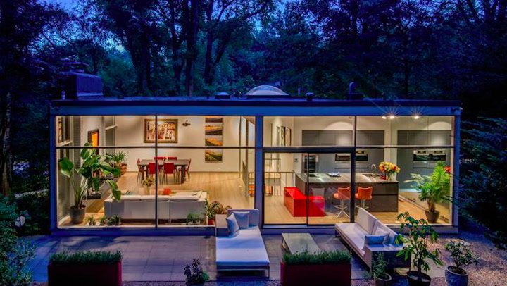 realtordotcom's tweet photo. A glass 'Bauhaus oasis' built right into the landscape is perfect for finding your bliss https://t.co/plpIme3jm6 https://t.co/J7Cbc8umb0