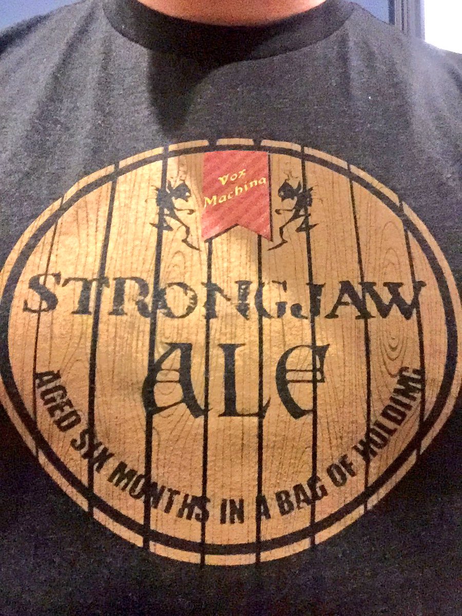 Willingham on Twitter: "Bring on weekend the Strongjaw Ale T -shirt on sale @GeekandSundry this weekend at WonderCon! #CriticalRole https://t.co/iRFBGfTk1R" / X