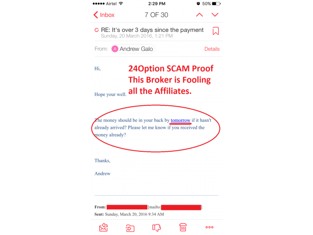 ShanBracy's tweet photo. #24OptionSCAM is Fooling The Affiliates - SCAM Proof. But it is a #SCAMBroker https://t.co/LgTbasoKuU https://t.co/GnDFMSHTzj
