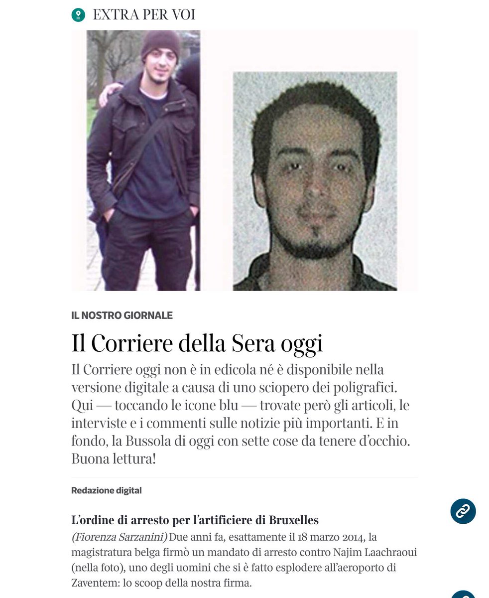marcobardazzi's tweet photo. Il @Corriere digital oggi è un ottimo esempio di come essere in edicola senza essere in edicola https://t.co/zCLgcF2YX8