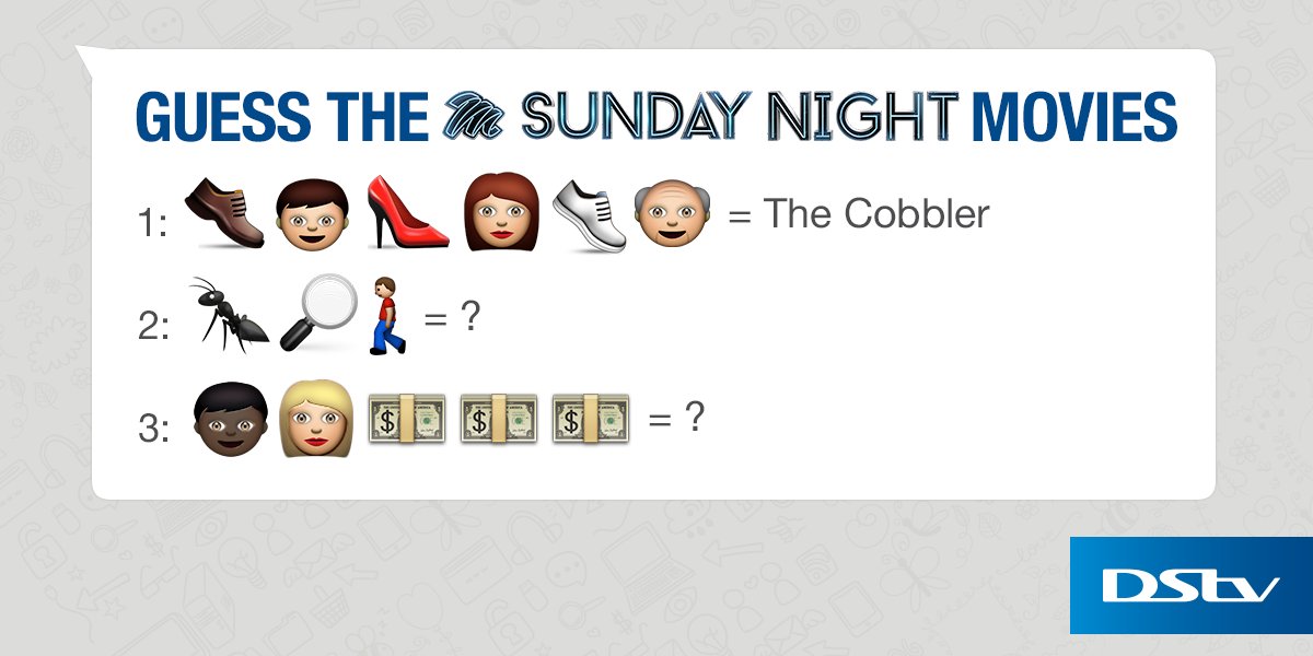 DStv's tweet photo. Can you guess the Sunday night movie? #DStvKnowBest https://t.co/2yjcoHxjMr