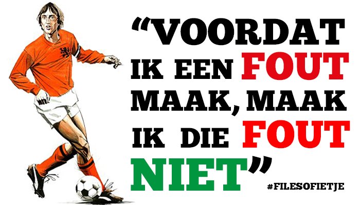 Om onze nummer 14 te eren, vandaag een Cruijffiaans filesofietje! ⚽️ #JohanCruijff #nr14 #filesofietje #ochtendshow