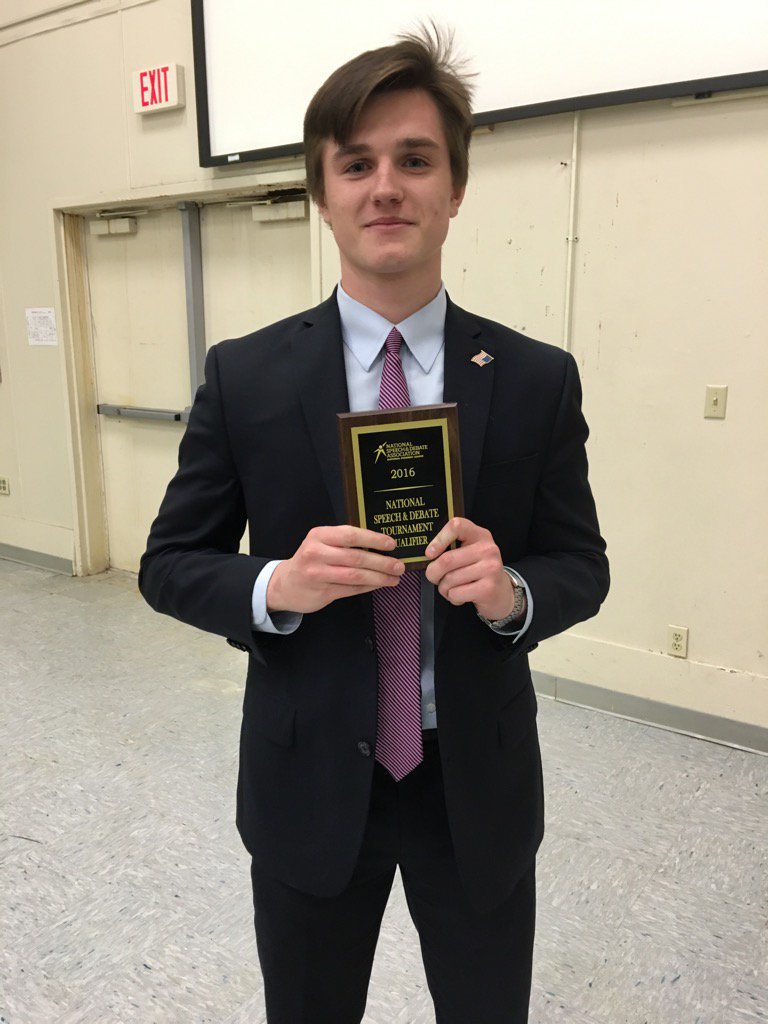Clark Congressional Debater Nick Teachenor qualifies for NSDA Nats in June in Salt Lake City! Future Wildcat