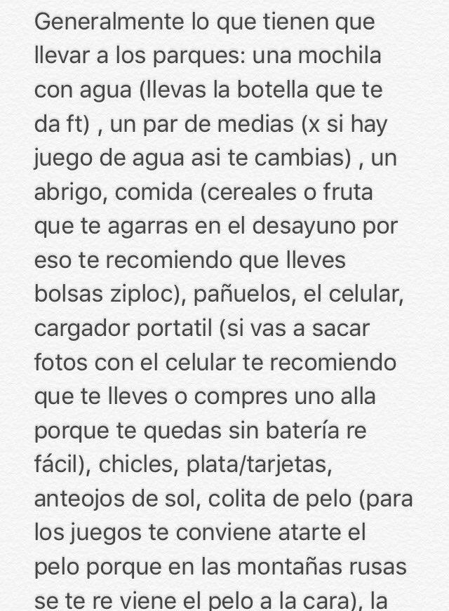 BusSonadas's tweet image. #funtimetips para las que tenían duda sobre que hay que llevar a los parques!!!