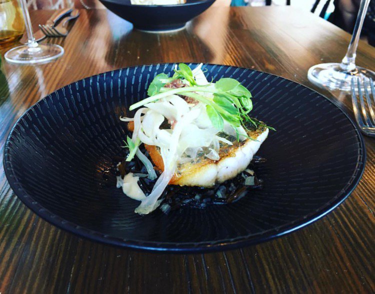 Barramundi, Black Rice &amp; Fennel at the Bistro this Good Friday thanks to joe_introguy on Instagram for the pic
